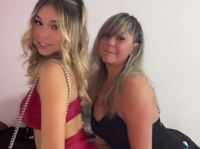 Thallita Treyce e amiga rebolando no tiktok